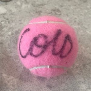 Coco Cori Gauff signed pink tennis ball